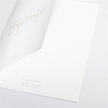 Livret de messe baptême lettre de cuivre - Détail du livret