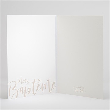 Livret de messe baptême lettre de cuivre - Intérieur du livret