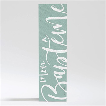 Signet baptême jeu de mots - Dos du signet