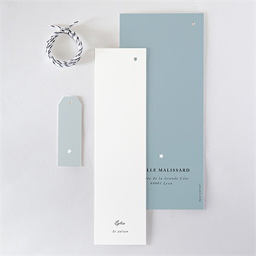 Faire-part de baptême paix et joie ! - Dos du faire-part