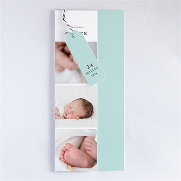 Faire-part naissance douce superposition - Faire-part assemblé