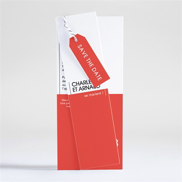 Faire-part mariage empreinte graphique