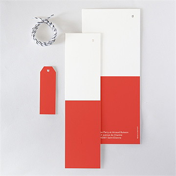 Faire-part mariage empreinte graphique - Dos du faire-part