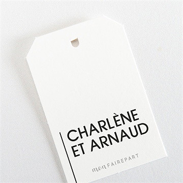 Etiquette mariage empreinte graphique - Dos de l'étiquette