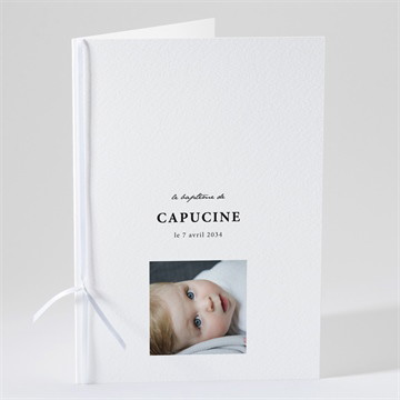 Livret de messe baptême photos miniatures étiquette