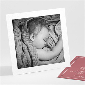 Faire-part de baptême polaroid chic !