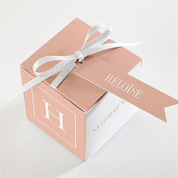 Boîte de dragées communion ma lumière - Dessus de la boîte