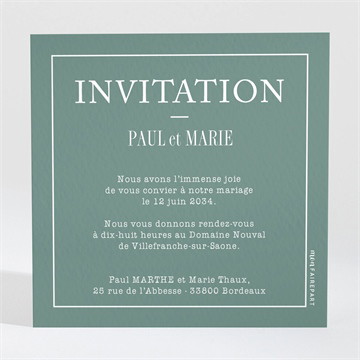 Carton d'invitation mariage se serrer fort