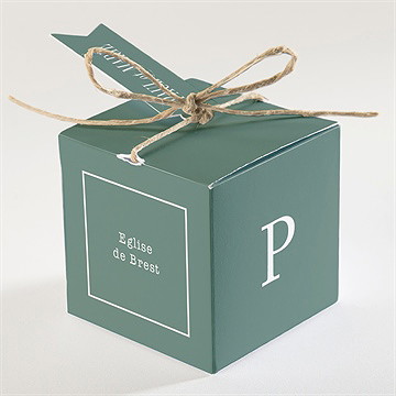 Boîte de dragées mariage se serrer fort - Dos de la boîte