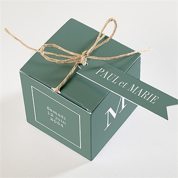 Boîte de dragées mariage se serrer fort - Dessus de la boîte