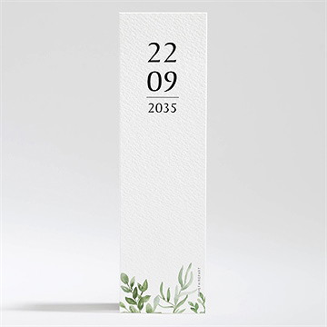 Signet baptême kraft végétal - Dos du signet