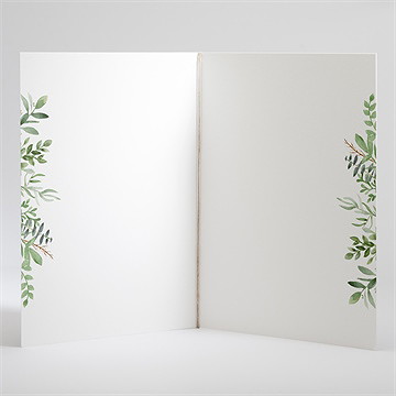 Livret de messe baptême kraft végétal - Intérieur du livret