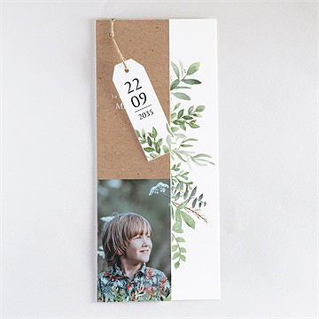 Faire-part communion illustration végétale - Faire-part assemblé