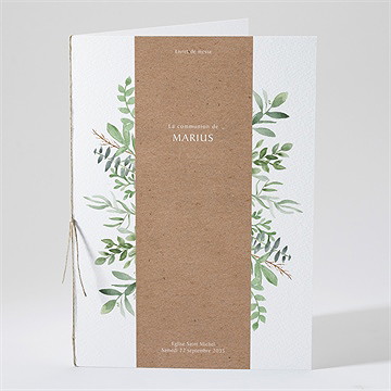 Livret de messe communion illustration végétale