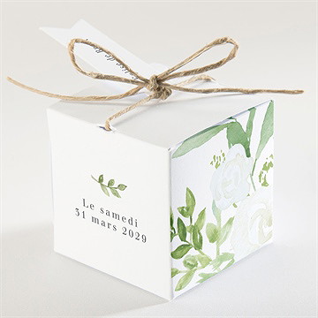 Boîte de dragées communion ornements - Dos de la boîte