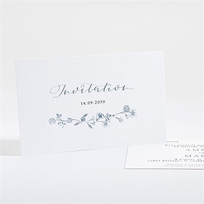 Carton d'invitation mariage composition végétale