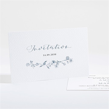 Carton d'invitation mariage composition végétale