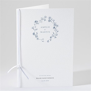 Livret de messe mariage composition végétale