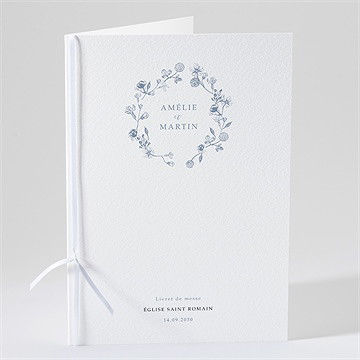 Livret de messe mariage composition végétale