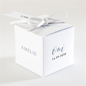 Boîte de dragées mariage composition végétale - Dos de la boîte