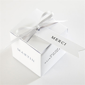 Boîte de dragées mariage composition végétale - Dessus de la boîte