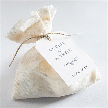 Etiquette mariage composition végétale - Mise en situation