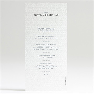 Menu mariage composition végétale - Dos du menu