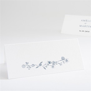 Marque-place mariage composition végétale