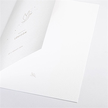 Livret de messe baptême envolée minimaliste - Détail du livret