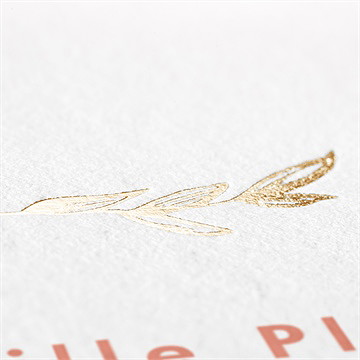 Faire-part communion colombe dorée - Détail du dos du faire-part