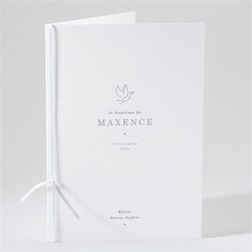 Livret de messe baptême double photo élégant