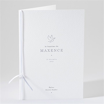 Livret de messe baptême double photo élégant