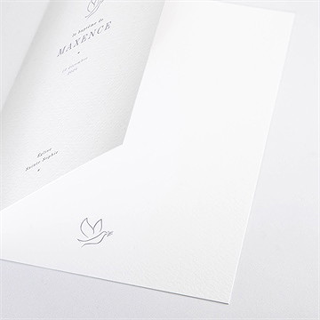 Livret de messe baptême double photo élégant - Détail du livret