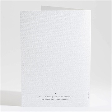 Livret de messe baptême double photo élégant - Dos du livret