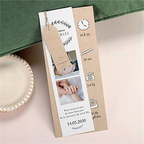 Faire-part naissance notre petite merveille