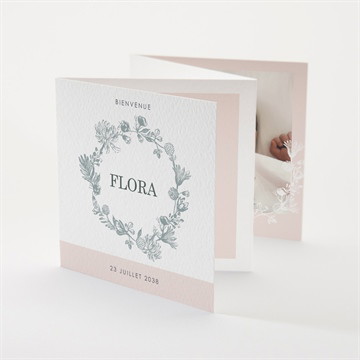 Faire-part naissance couronne et poudre