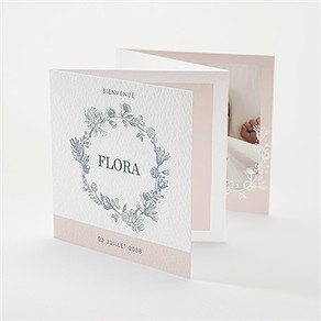 Faire-part naissance couronne et poudre