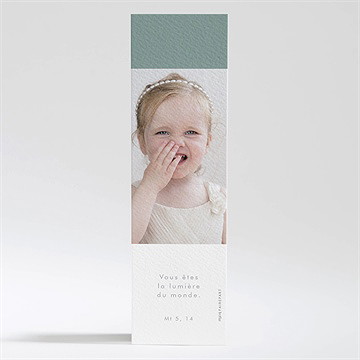 Signet baptême annonce en or - Dos du signet