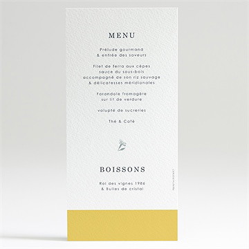 Menu baptême joli portrait - Dos du menu