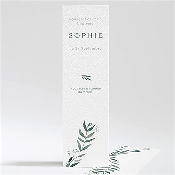 Signet baptême jolie annonce champêtre