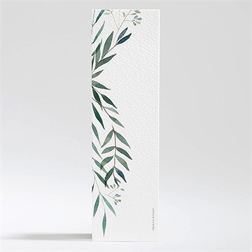 Signet baptême jolie annonce champêtre - Dos du signet