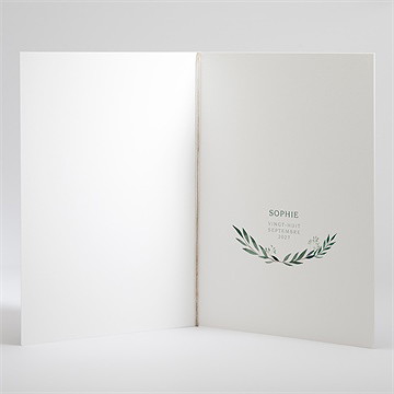 Livret de messe baptême jolie annonce champêtre - Intérieur du livret