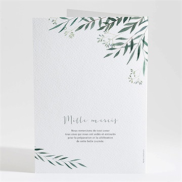 Livret de messe baptême jolie annonce champêtre - Dos du livret