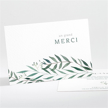 Remerciement baptême jolie annonce champêtre