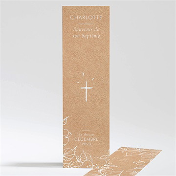 Signet baptême gravure sur kraft