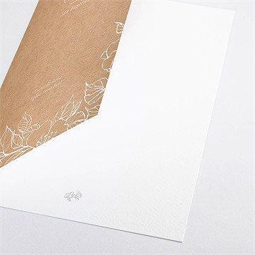 Livret de messe baptême gravure sur kraft - Détail du livret