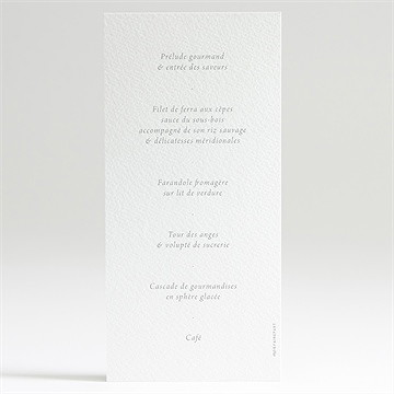 Menu baptême gravure sur kraft - Dos du menu