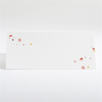 Marque-place baptême portrait en tourbillon - Dos du marque-place