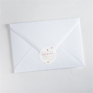 Sticker baptême portrait en tourbillon - Mise en situation