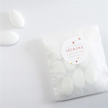 Sticker baptême portrait en tourbillon - Mise en situation